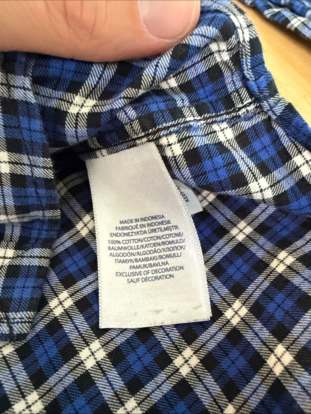 Ralph Lauren Blue and White Plaid Button-Down Shirt